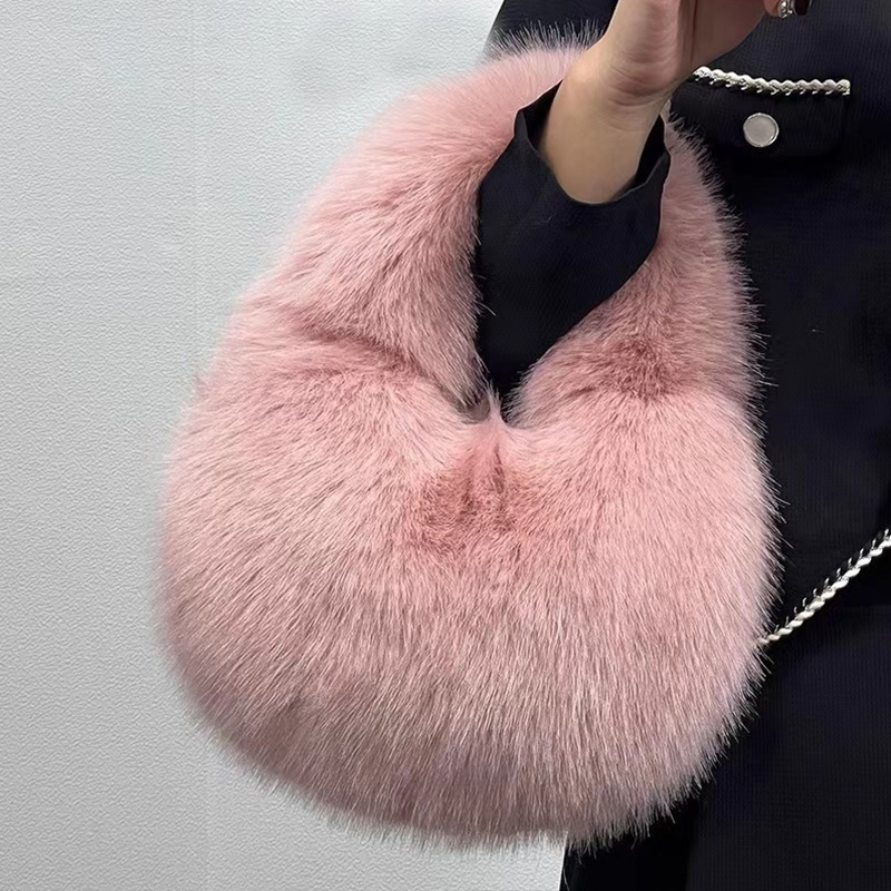 Sacs demi-lune en peluche douc - Luxury Bags Tote avis et prix