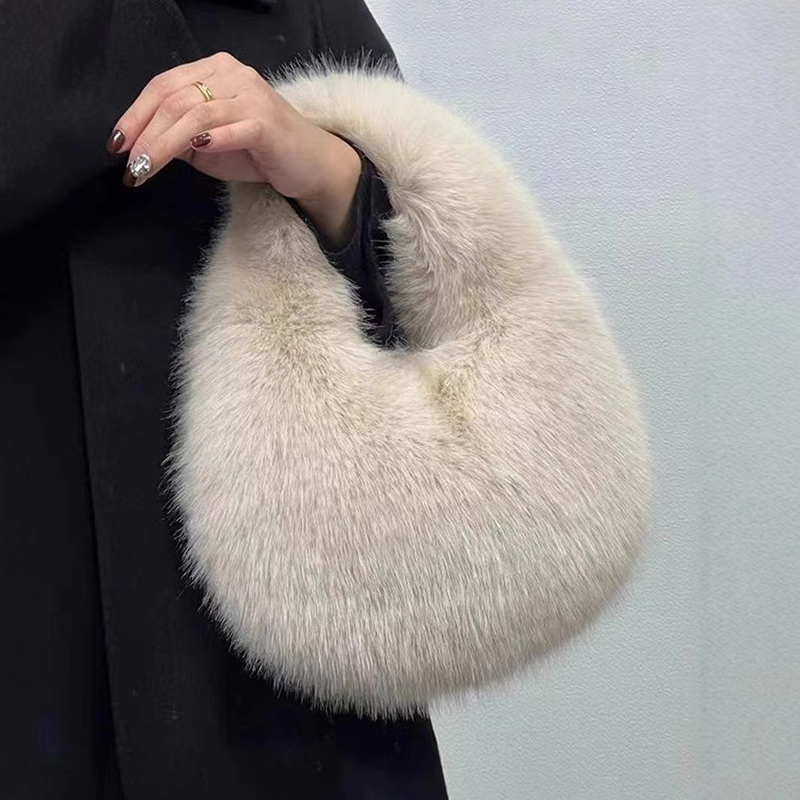 Sacs demi-lune en peluche douc - Luxury Bags Tote avis et prix